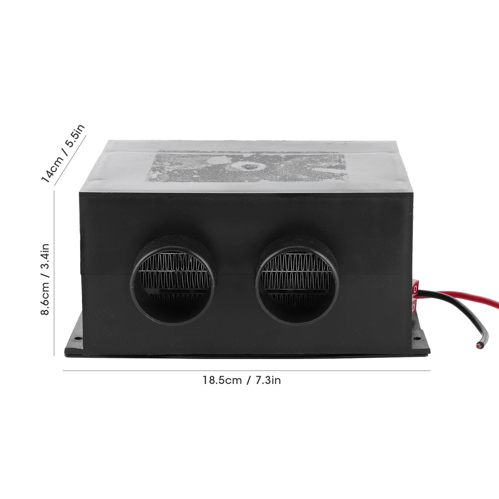 휴대용 겨울 고속 난방 온열기, 무소음 서리 제거, 범용 자동차 히터, 2 홀, 12V, 600W