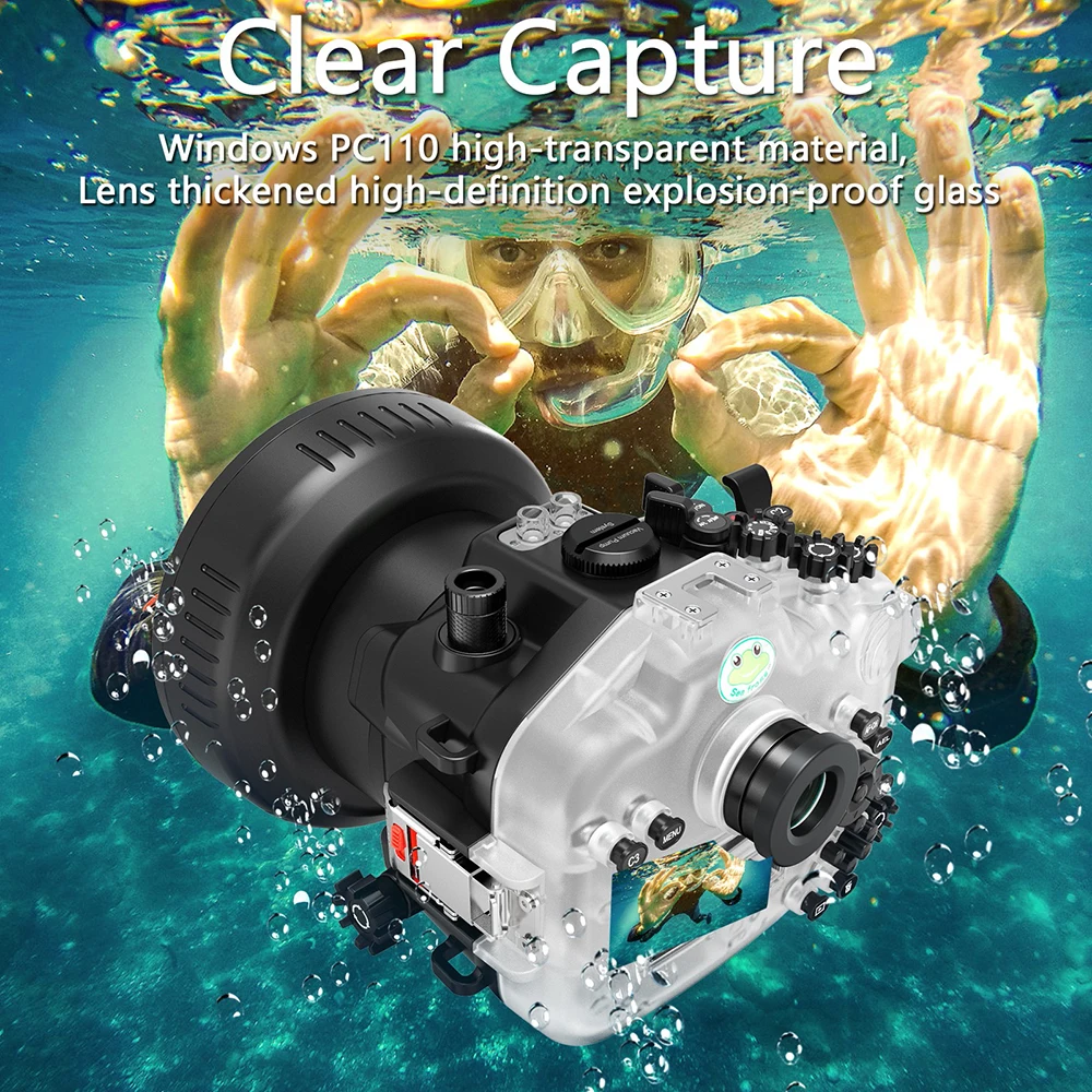 Seafrogs 40M/130FT Underwater Camera Housing Waterproof Case SF-S-A7M4 for Sony
