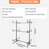 Kayak Storage Rack Paddle Board Floor Stand Indoor Outdoor Adjustable Width Canoe Rack Hanger for Surfboard, Boat, Dock, Garage
