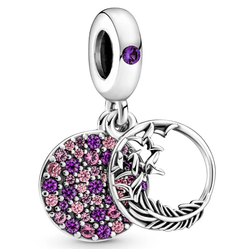 

Original Sparkling Leaf With Crystal Pendant Beads Fit 925 Sterling Silver Charm Europe Bracelet Bangle Diy Jewelry