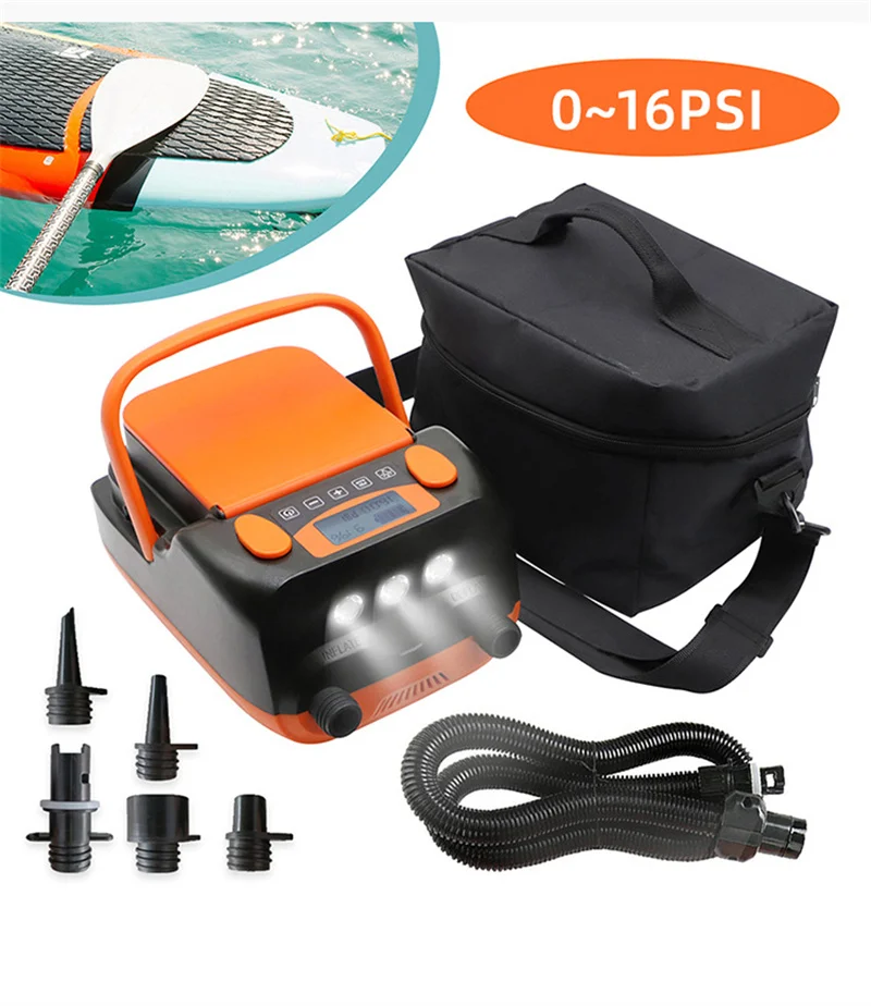 

HT-790 6000mAH Rechargeable Deflatable Inflatable Pump SUP DC12V 110W Electric Air Pump for Paddle Board Air Boat Kayak