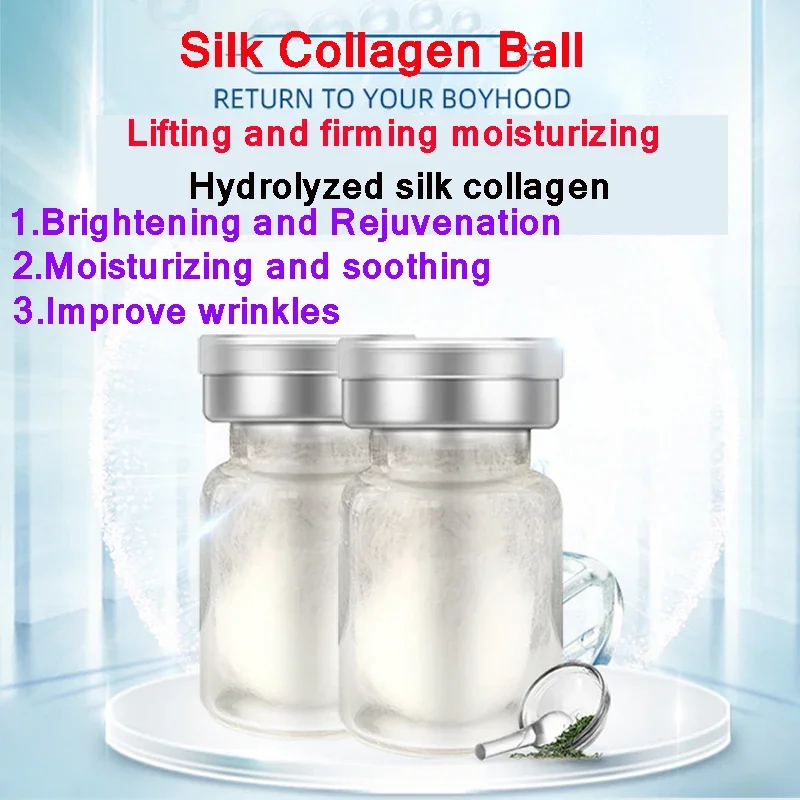 

Pure Collagen Ball Natural Silk Protein Anti Aging Essence Firming Wrinkle Removal Facial Serum Ball No Liquid 2/5/10/20pcs