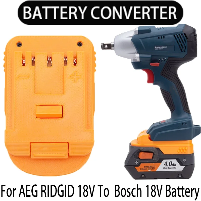 

Battery Converter for AEG RIDGID 18V Li-Ion Battery to DeWalt/Bosch/Bauer 18/20V Li-Ion Tool Battery Adapter