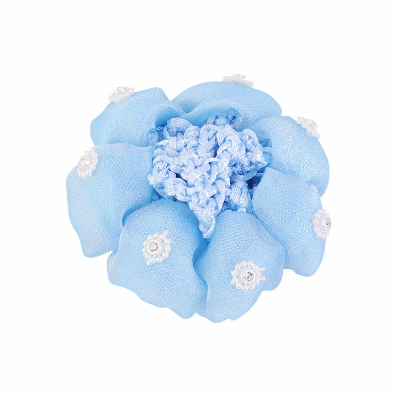 Kinder-Haarschleier Haarnetz Haaraccessoires Mädchen Kinder Ballett Tanz Häkel-Dekor Blumenform Kopfschmuck – Detail 9