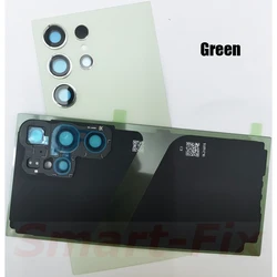 Premium Glass Back Cover Case - Durable Rear Battery Housing with Inner Parts (S24 Ultra Green)