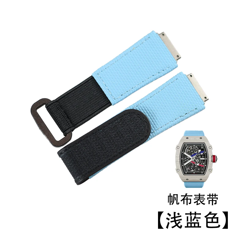 Richard Mille için Elastik Naylon RM 011 RM030 RM005 RM035 M35-01 RM50 53 RM67 saat kayışı Erkekler ustomized FKM Kauçuk Kayış Değiştirin