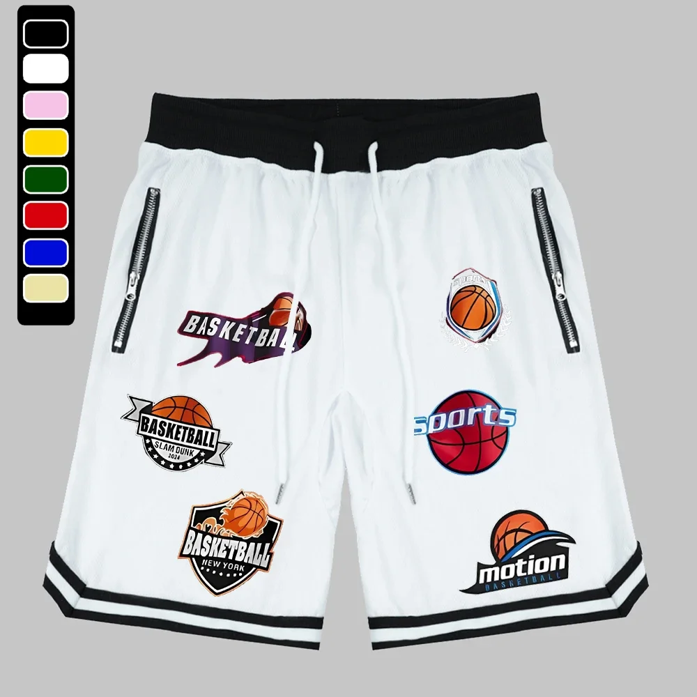 Men's Basketball Mesh Shorts Track Quick Dry Loose Sports Training Shorts Summer Fitness Joggers Casual Breathable Short Pants 2