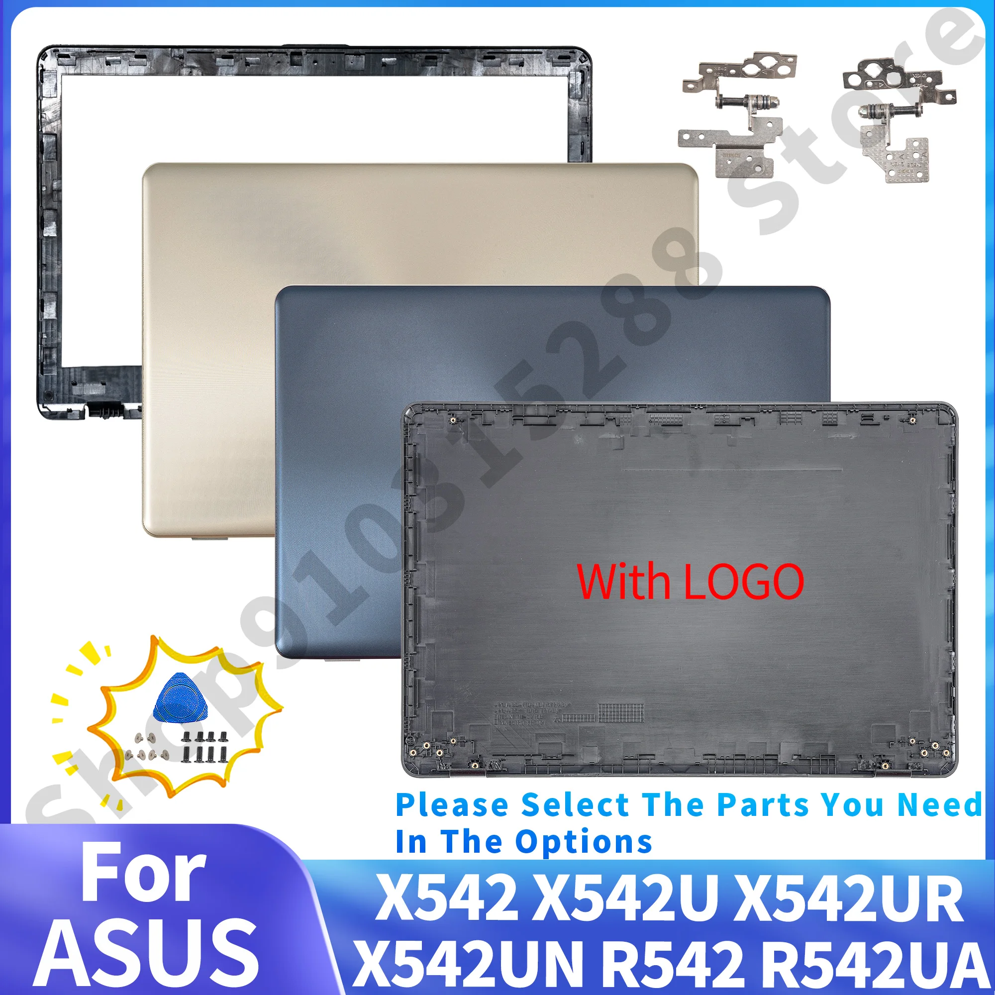 

New LCD Back Cover/Bezel For ASUS X542 X542U X542UR/UN FL8000U A580U F580 V587U R542 R542UA Front Bezel Laptop Cases Replace