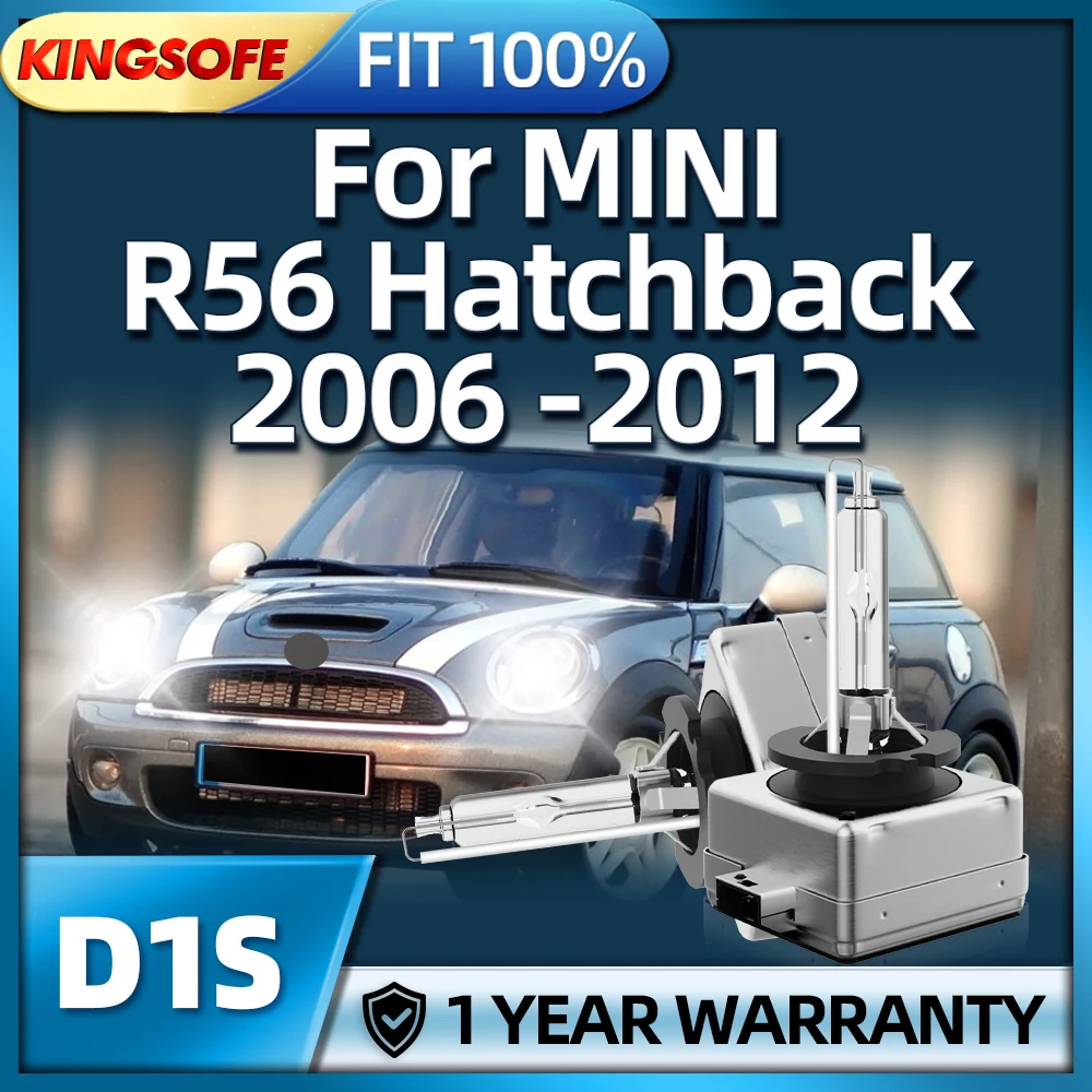 2Pcs HID Bulbs 6000K White Xenon Headlight Replacement Bulb For MINI R56 Hatchback 2006 2007 2008 2009 2010 2011 2012
