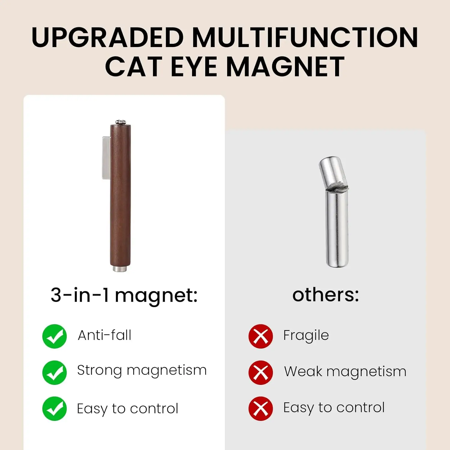 3 in1 Cat Eye Gel Polish Magnet Wand + 1Pc Cylinder Cat Eye Magnet + 5Pcs Iron Wire for Heart s Paw Effect cat eye nail tool magnetic nail art tools magnetic nail tools