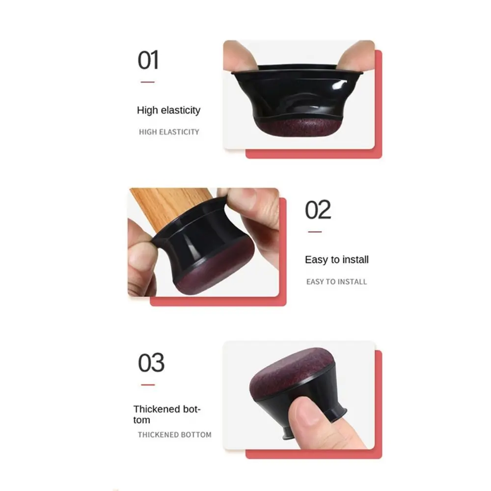 Non-Slip Felt Bottom Chair Leg Floor Protectors with Noise Reduction