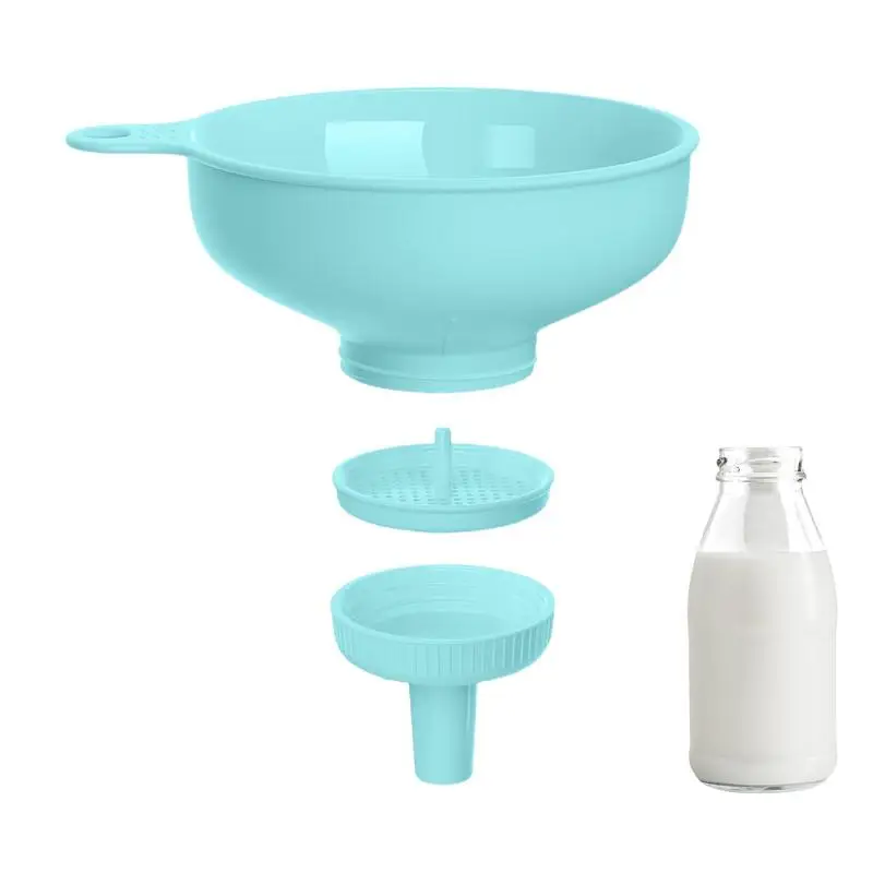 Wide Mouth Kitchen Funnel With Detachable Spouts And Strainers Cooking Canning Funnel For Filling Small Bottles Wide Mouth Kitchen Funnel With Detachable Spouts And Strainers Cooking Canning Funnel For Filling Small Bottles