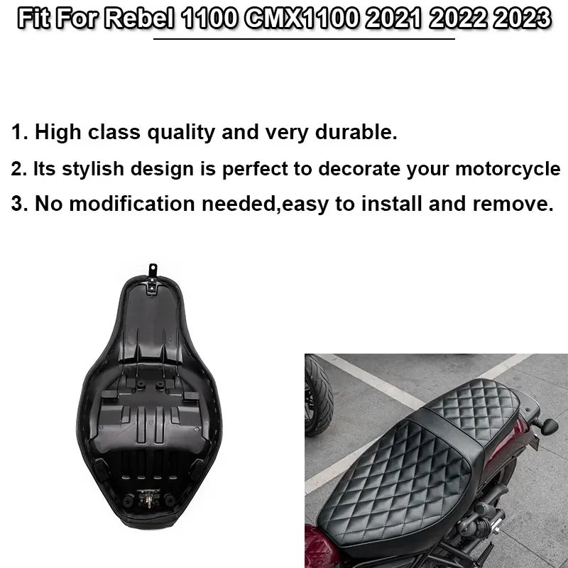Motorcycle One Piece Retro Seat Cushion Front Driver Rear Passenger Seat Cover Fit For HONDA CM CMX1100 CM1100 CMX1100