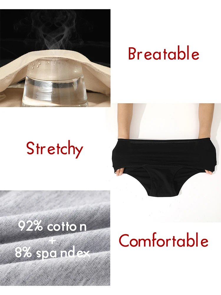 1Pcs Sexy Leak Proof Menstrual Panties Physiological Pants High Waist Women Underwear Period Comfortable Waterproof Briefs 3
