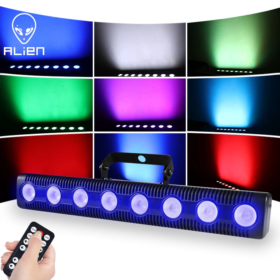 ALIEN 8 LED RGBW 4IN1 DMX Wall Wash Lamp for DJ Disco Party Stage Light Effect Dance Bar Holiday Wedding Xmas Halloween Decorate led light disco light wall wash lamp led stage light mini led stage light
