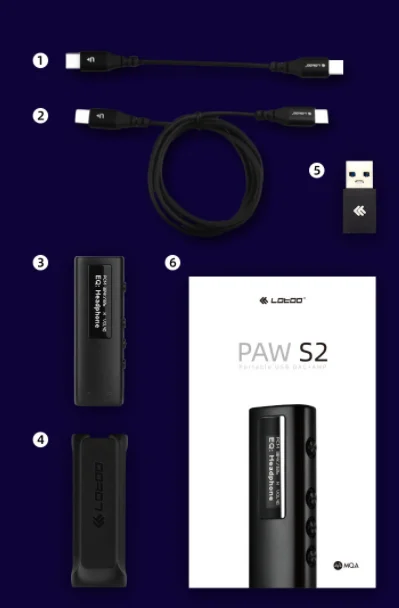 Lotoo Paw S2 Small Tail Dac 3.5mm 4.4mm Balanced Usb Decoding Amp 