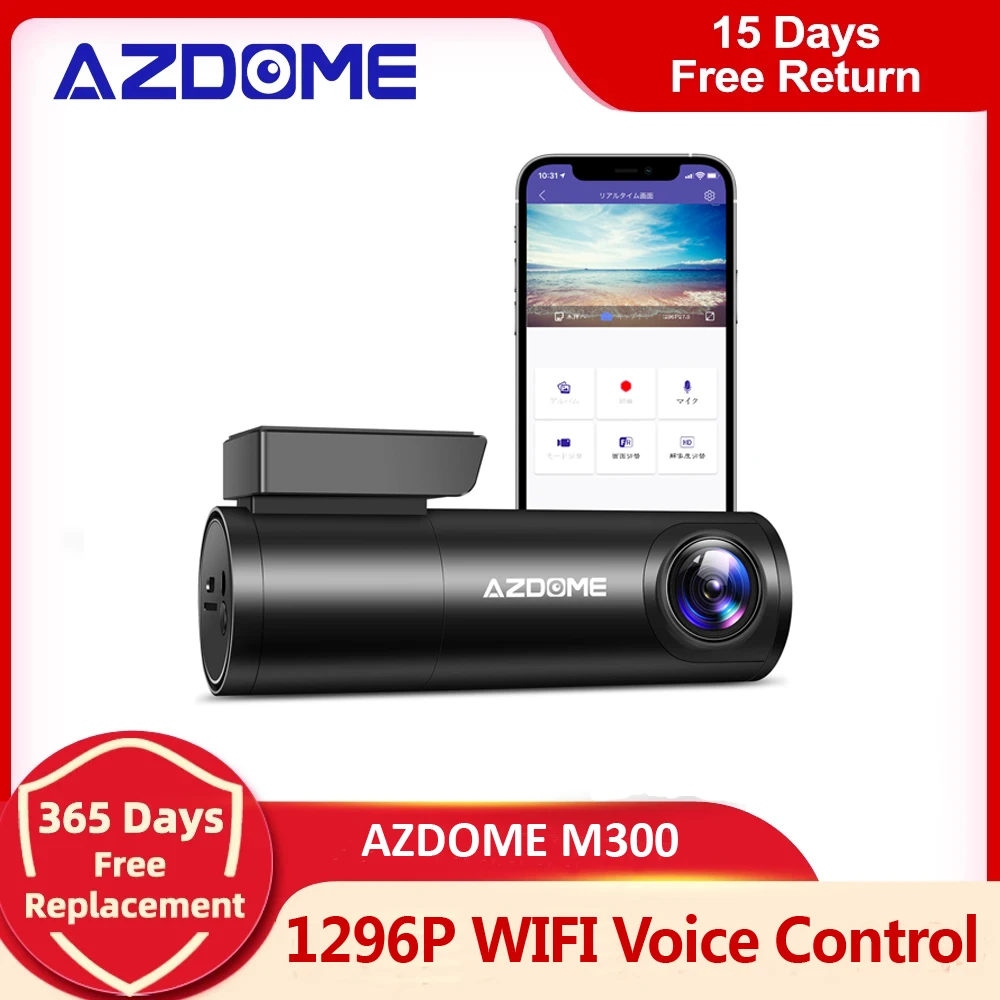AZDOME M300S 2160P/4K Ultra HD Front DashCam Night Vision Smart