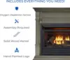 Dual-fuel Exhaustless Gas Fireplace System with Mantle Remote Control Uses 26,000 BTU with Natural Gas or Liquid Propane 5