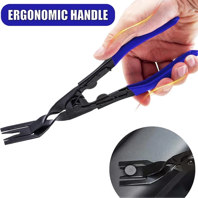 Pinze per rimozione dispositivi di fissaggio per clip per auto Kit pannello cruscotto finestra strumento di smontaggio pannello di fissaggio porta strumento di rimozione rivetti in plastica 4