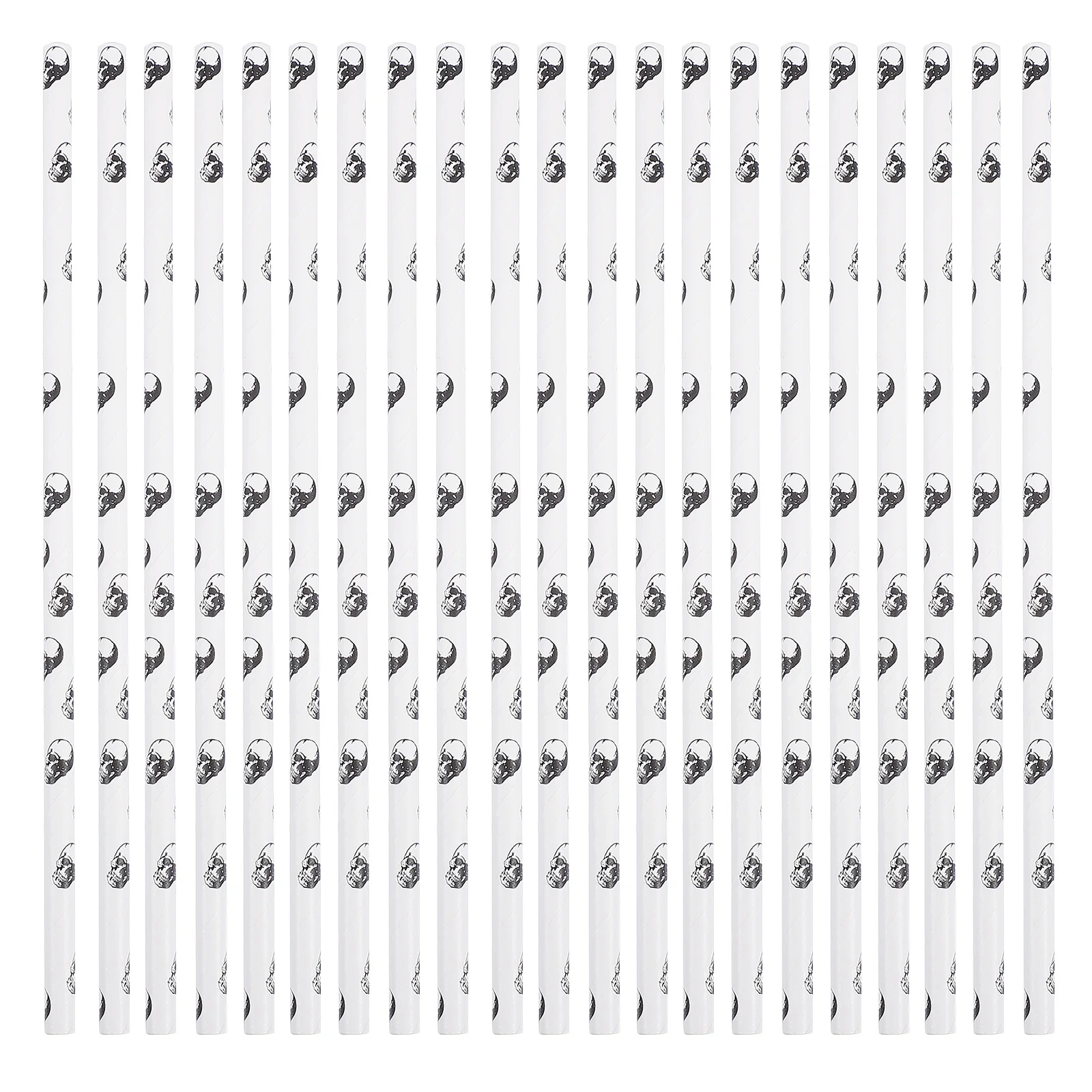 100 Pcs Paper Straws One-off Vintage Kraft Drinking for Halloween Degradable Party Supply