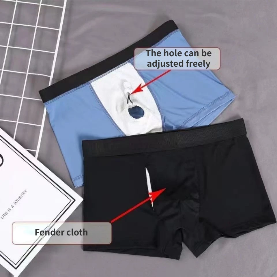 ManLongForeskinUnderwearPhyscialTherapyFrontOpenHolePouch