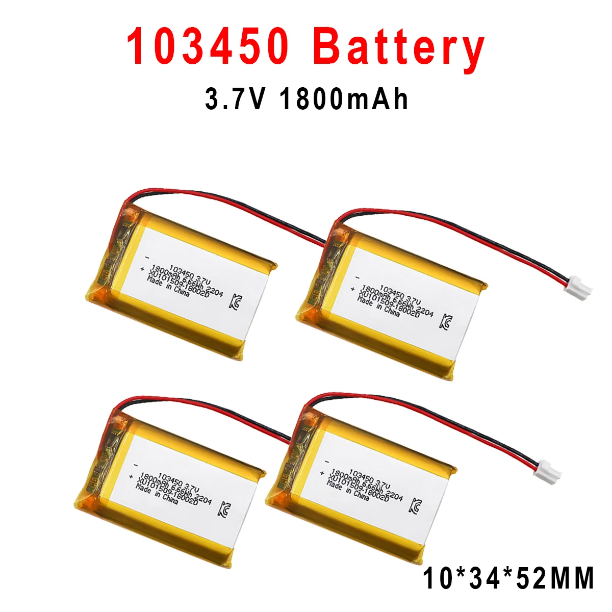 37V1800mAhLithiumPolymerRechargeablebatteryForpowerbank