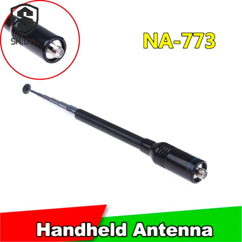 NA-773 텔레스코픽 안테나 핸드헬드 듀얼 밴드 나고야 NA-773 SMA-F 안테나 UV-5R 5RE B5 B6 양방향 무전기 SMA 암 커넥터
