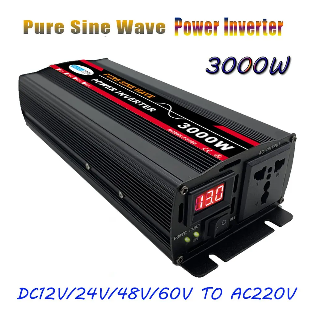 

3000W Pure Sine Wave Power Inverter For Solar System/Solar Panel/Home/Outdoor/RV/Camping Wave Power Inverter