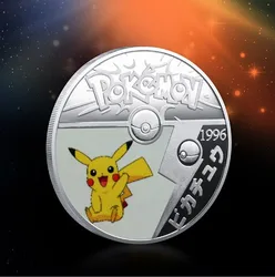 Pièce commémorative pokémon dorée et argentée, cadeaux, Souvenirs, ornements, décorations 