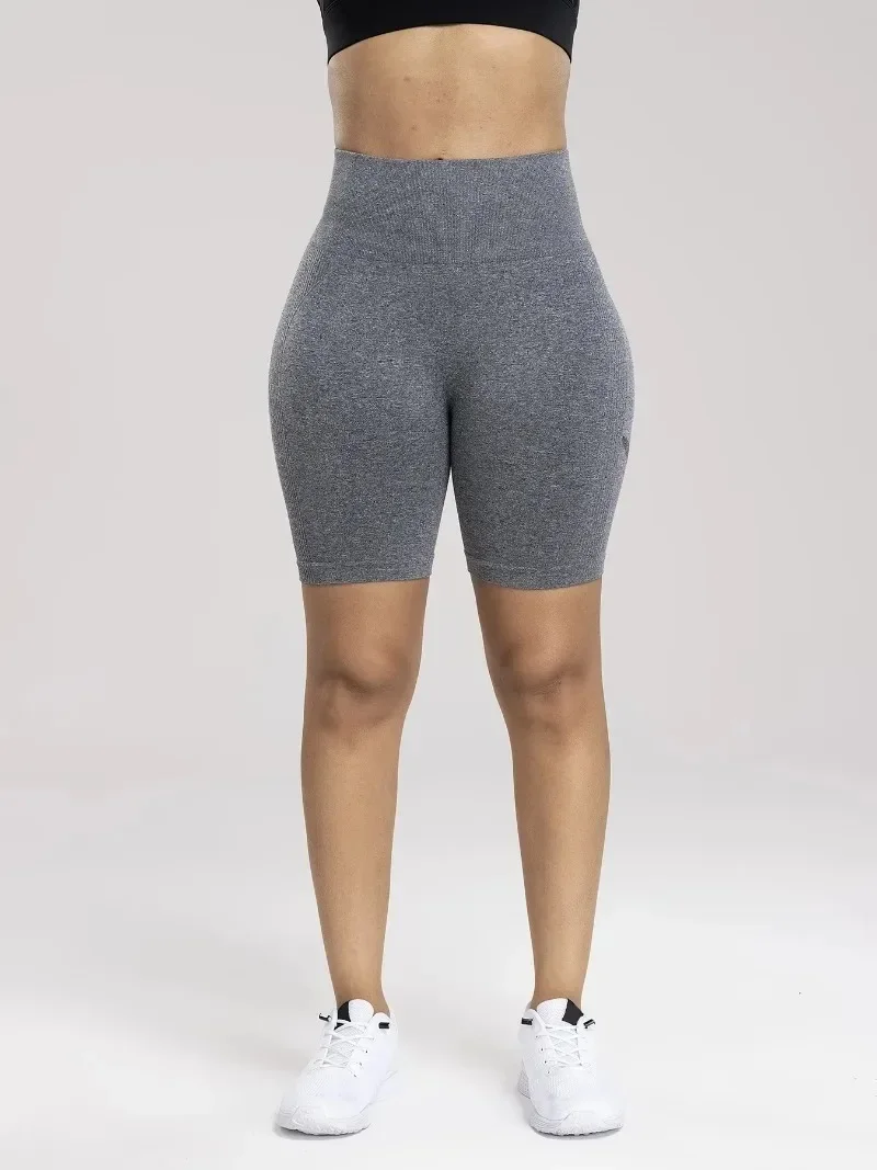 Description Picture 6 of itemSeamless Sports Women Shorts Muliticolor Yoga Shorts Stretchy High Waist Running Cycling Leggings Hip Liftting Solid Gym Shorts