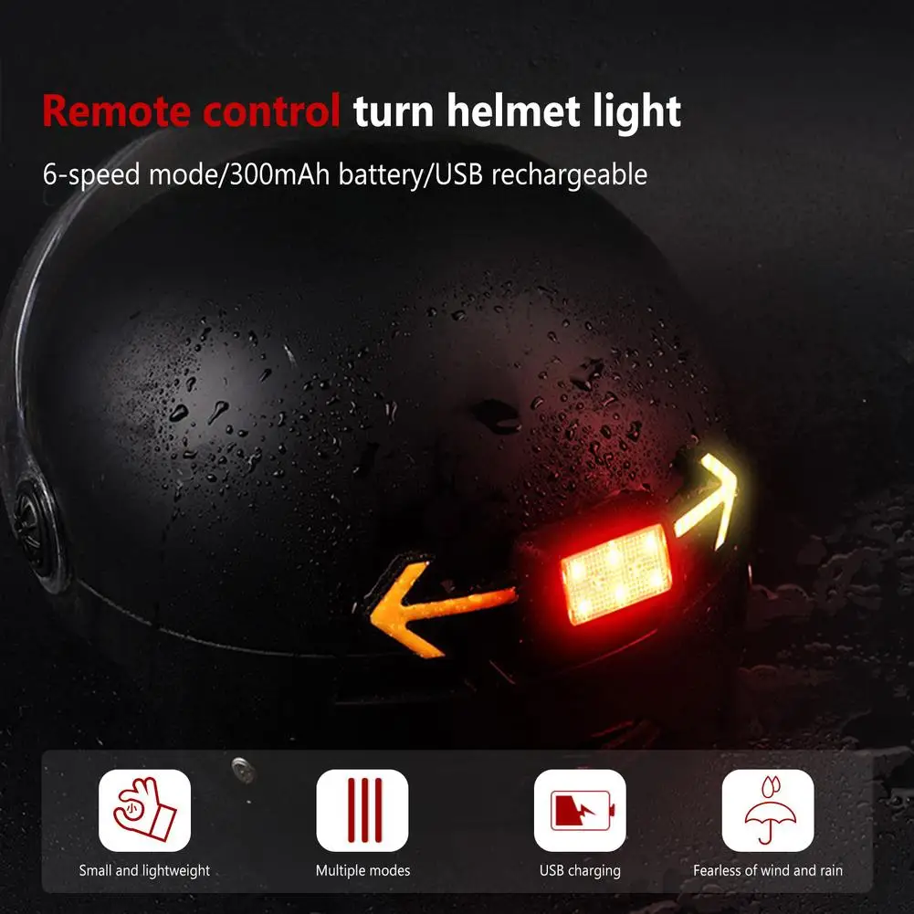 12v wireless motorcycle helmet led brake turn signal light indicators Sykik Rider SRHL2 for safety Helmets by Sykik Turn Signal Helmet With Indicator