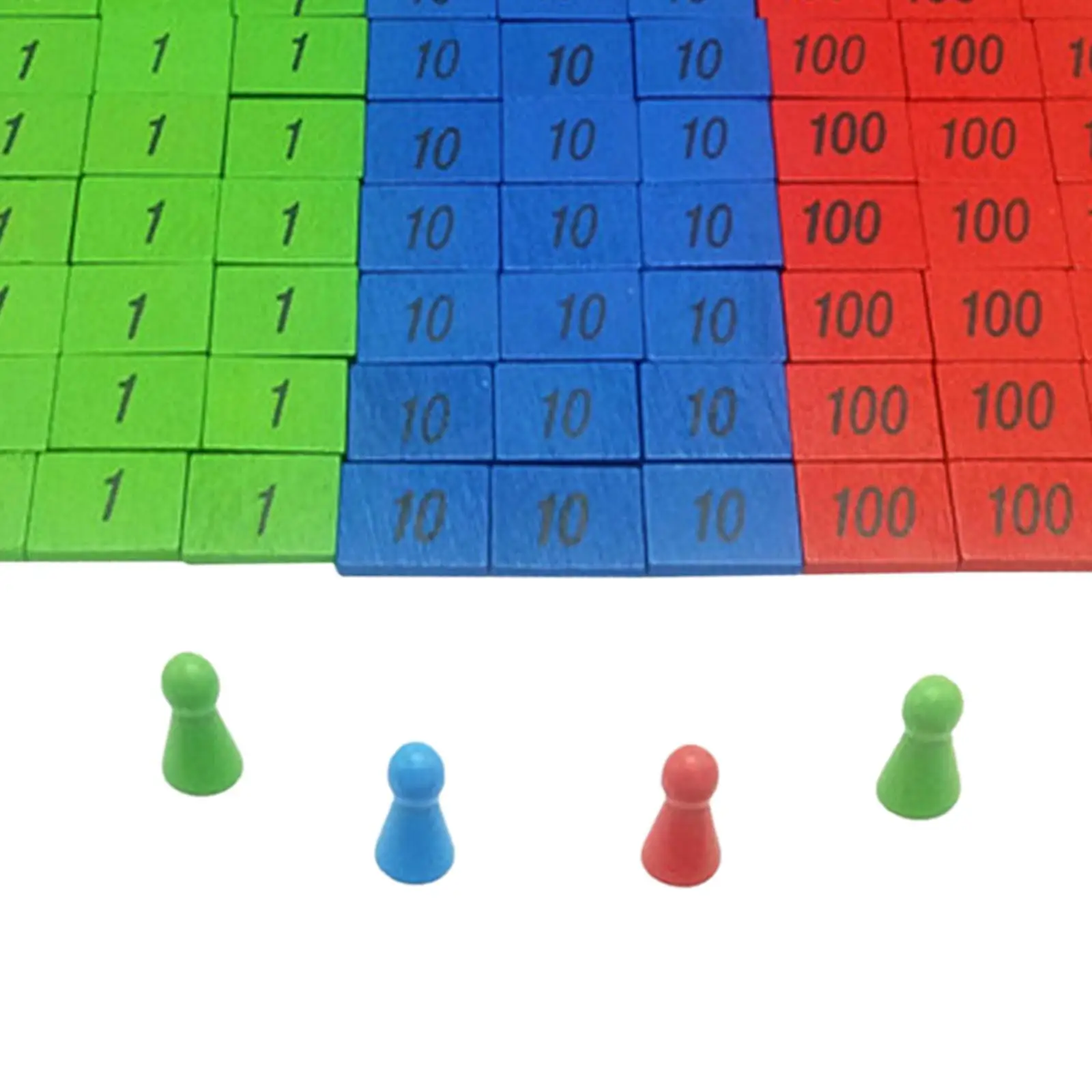 112개 몬테소리 스탬프 게임 교육용 수학 장난감 어린이 학습 교구 나무 인형 포함 나무로 만든 계산 놀이 3-6세용