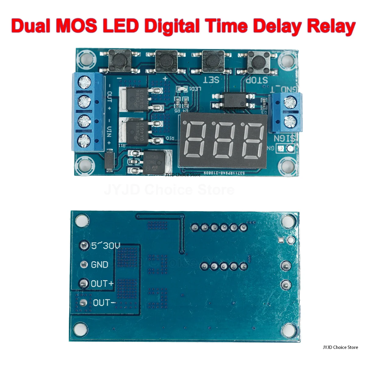 DC 12V 24V Dual MOS LED Digital Time Delay Relay Trigger Cycle Timer Delay Switch Circuit Board