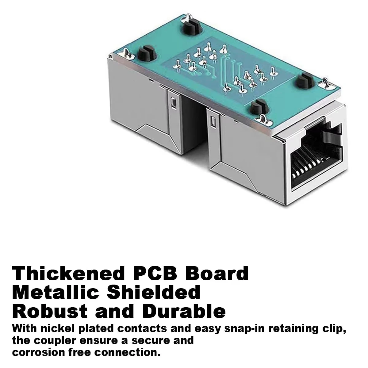 네트워크 케이블 페어 커넥터 연장 어댑터 RJ45 CAT6A 7 기가비트 듀얼 패스 크리스탈 헤드 광대역 어댑터 인터페이스 스트레이트 T