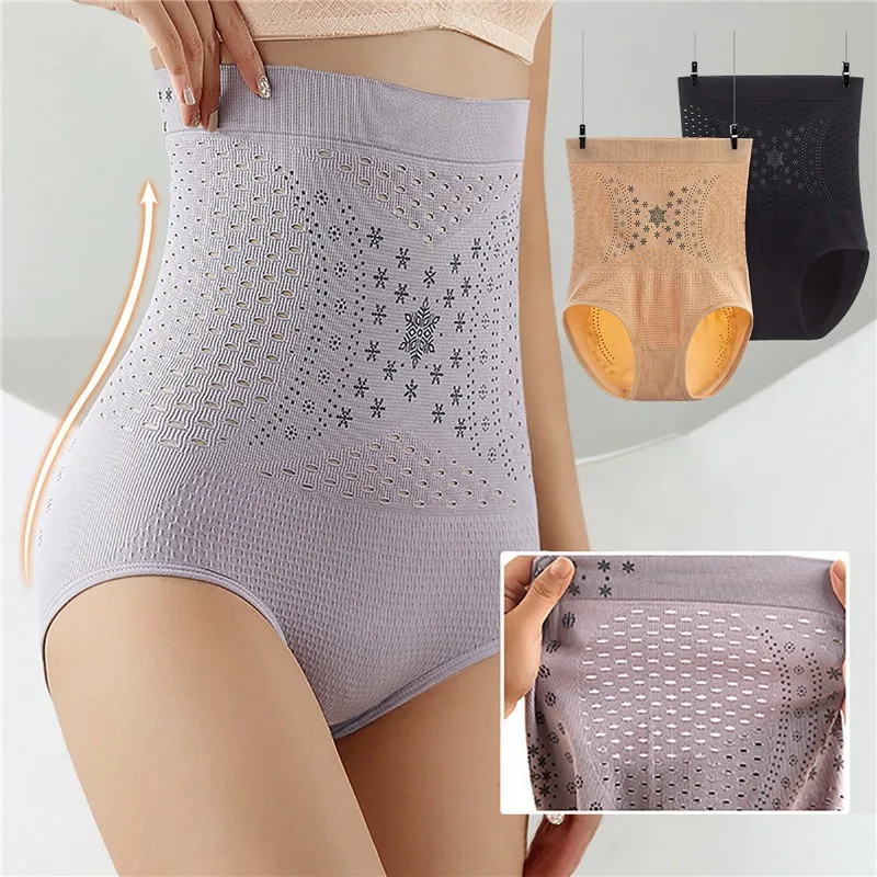 

3pcs Shaper Negative Oxygen Ion Fat Burning Tummy Control Bodysuit Panties Body Shaper