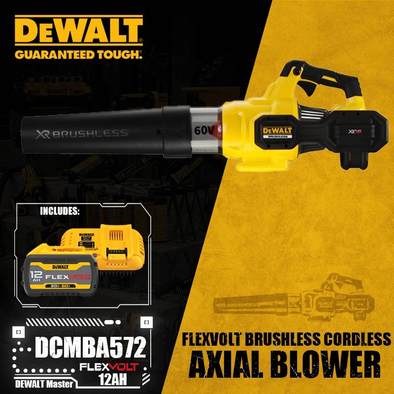 DEWALT DCMBA572 플렉스볼트 브러시리스 무선 축 송풍기, 60V 리튬 전동 공구, 600CFM, 배터리 충전기 포함 ...