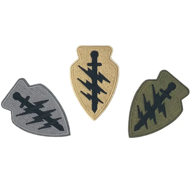 Bolt and Arrowhead Patch, High-Quality Leather Design