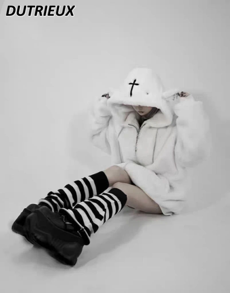 Japanese Dark Punk Sub-Culture Fur Coat Autumn and Winter