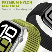 Bracelet à boucle en Nylon pour Bracelet de montre Apple 46mm 45mm 44mm 49mm 40mm 41mm 38mm 42mm pour IWatch série Ultra 10 9 8 7 6 SE 5 3 3