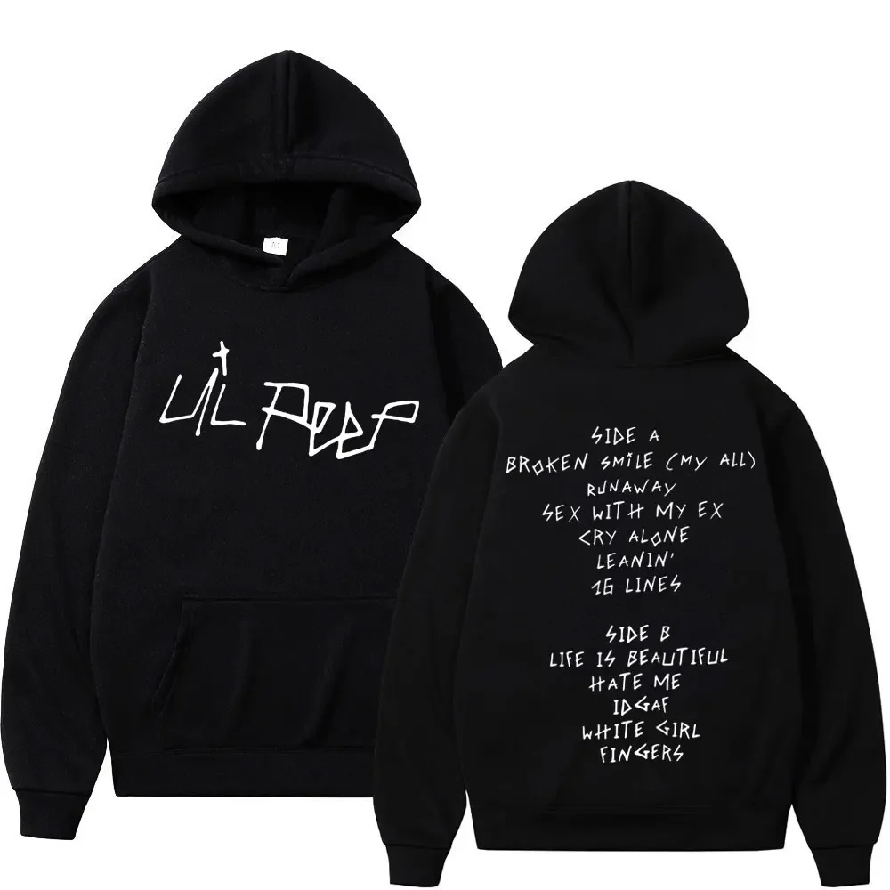 Rapper Lil Peep Fashion Casual Hoodie Men's and Women's Popular Hip Hop Hoodie Autumn Fashion Retro Wool Street Wear