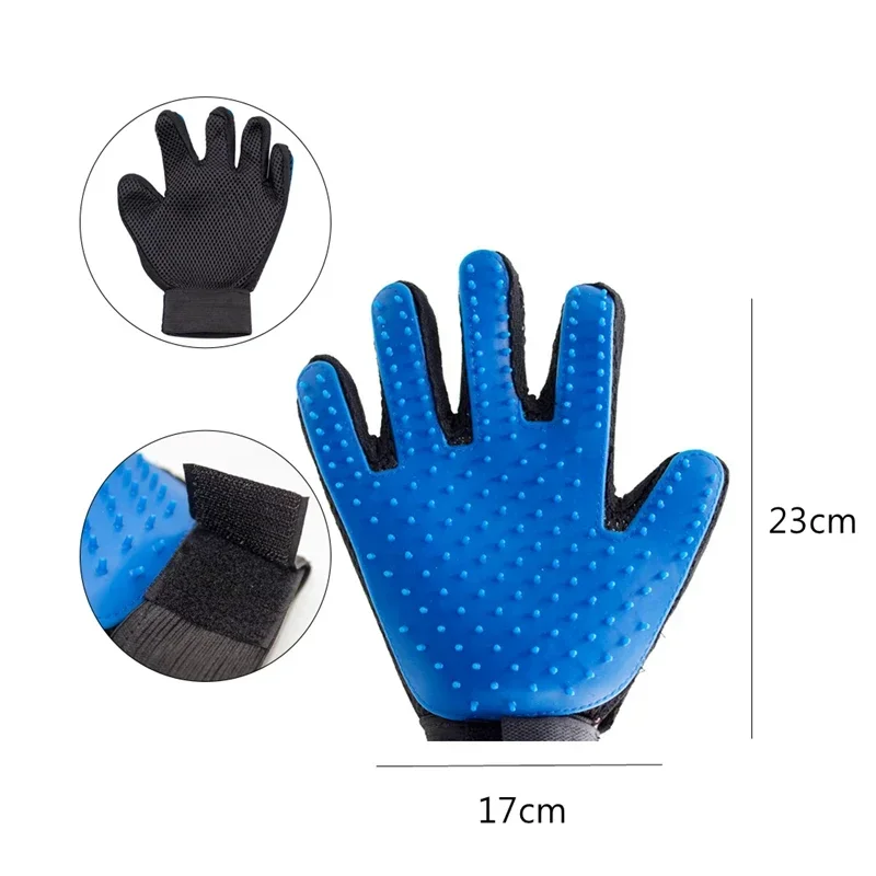 Silicone Pet Hair Removal Brush and Hair Removal Gloves Softefficient Pet Grooming Gloves Dog Cat Cleaning Glovess