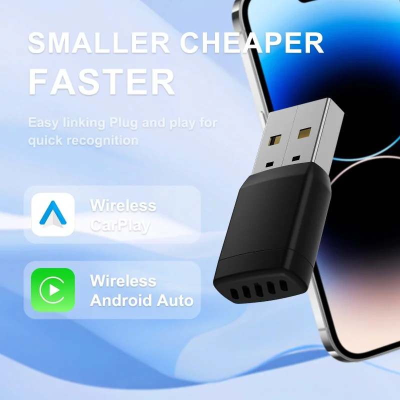 2 in 1 Wired to Wireless Car CarPlay Adapter Android thumbnail 3