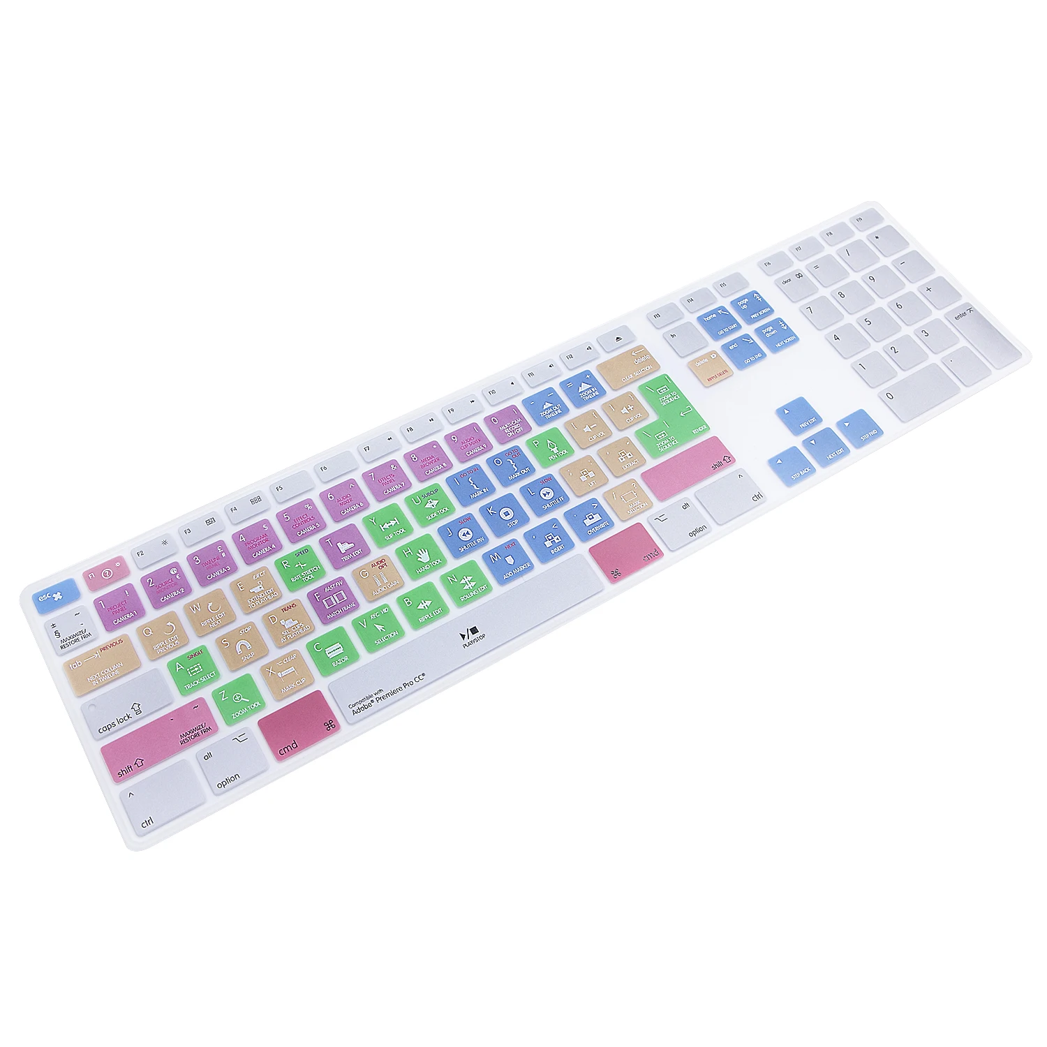Silicone Hotkey Keyboard Cover Skin for iMac with Numeric Keypad