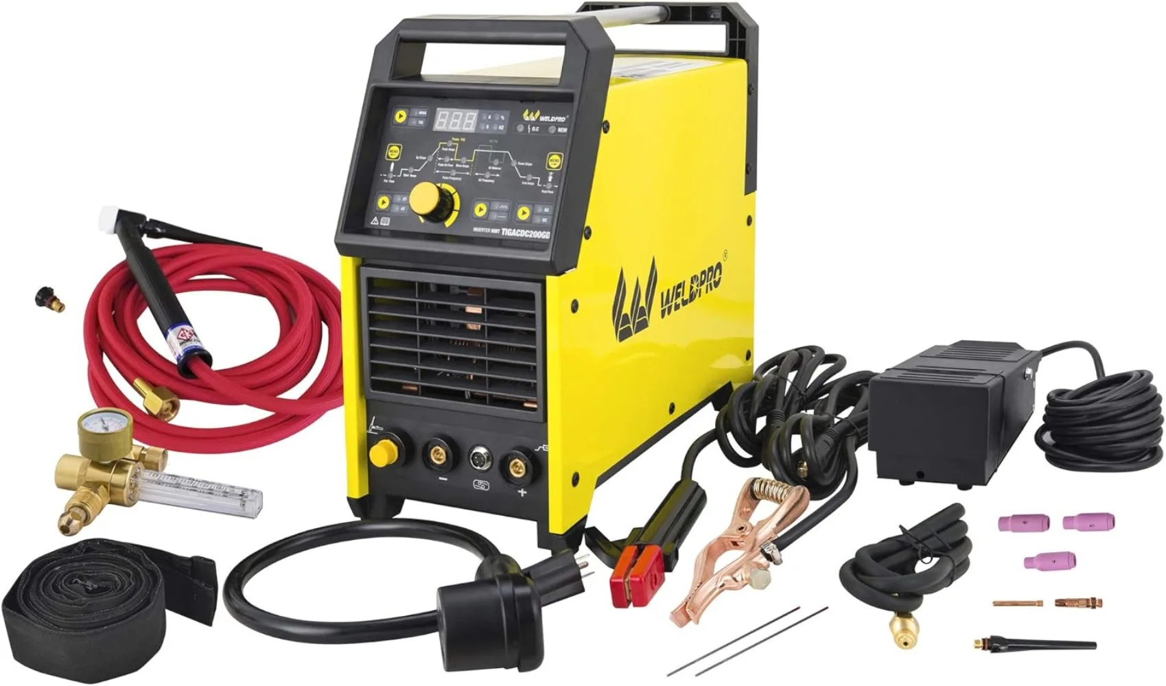 Digital TIG 200GD AC DC 200 Amp Tig/Stick Welder with Pulse CK 17 Worldwide Superflex Torch 3 Year Warranty Dual Voltage