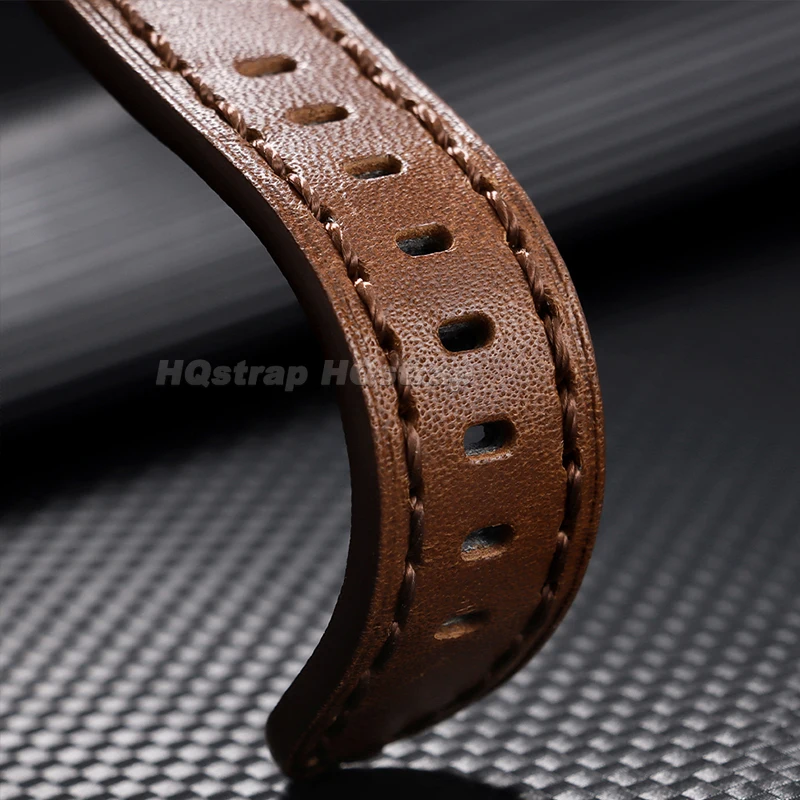 Premium Genuine Leather Watchband - Handmade Cowhide Strap for All-Day Comfort