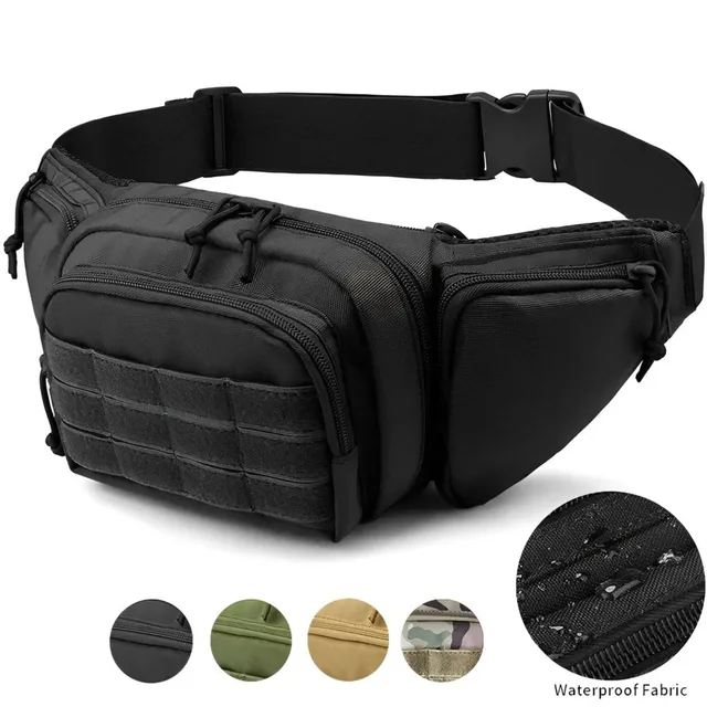 Outdoor tactical multifunctional waist bag men's waist bag nylon shoulder hiking phone bag sports large capacity waist bag