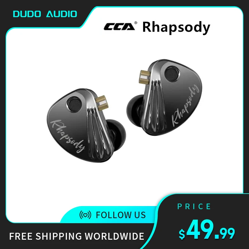 

CCA Rhapsody 2DD+4BA Hybrid IEM HiFi Earphone Wired Earbuds With Detachable Cable for Audiophiles Musicians Pre-order