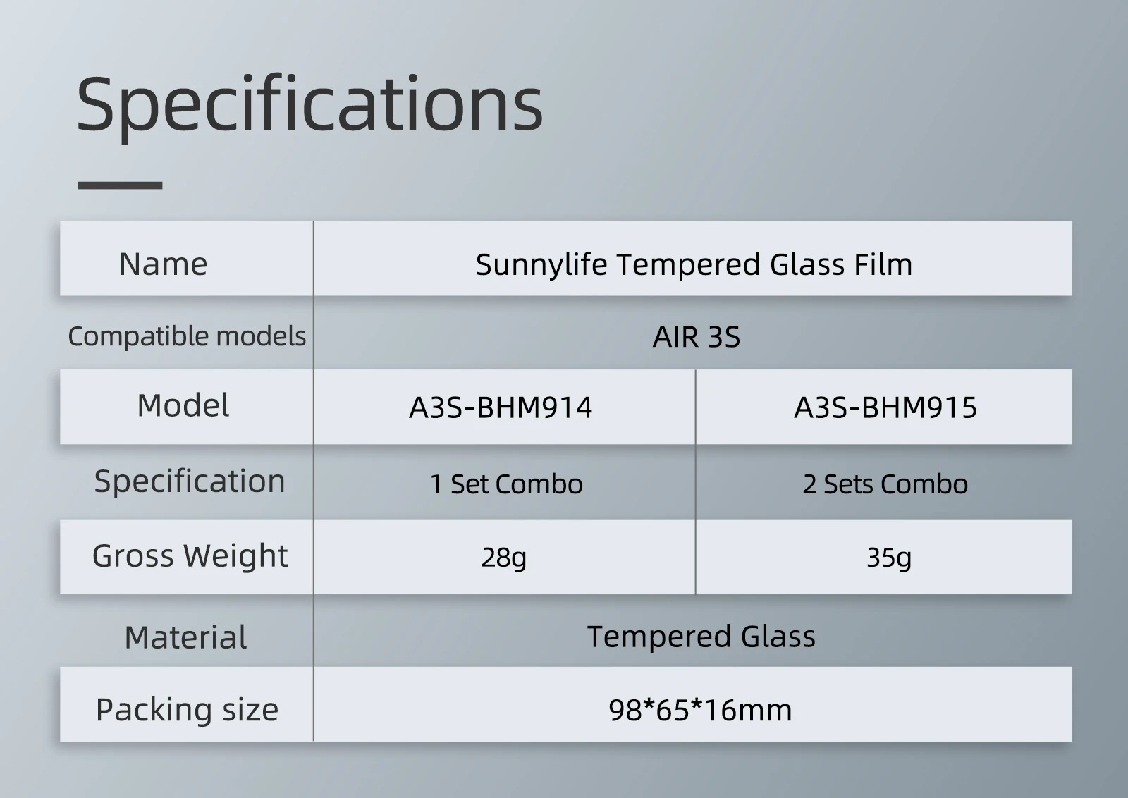 Description Picture 3 of itemFor DJI AIR 3S HD Gimbal Lens Protector Dustproof Fingerprint Camera Tempered Film 2 Pcs Drone Accessories