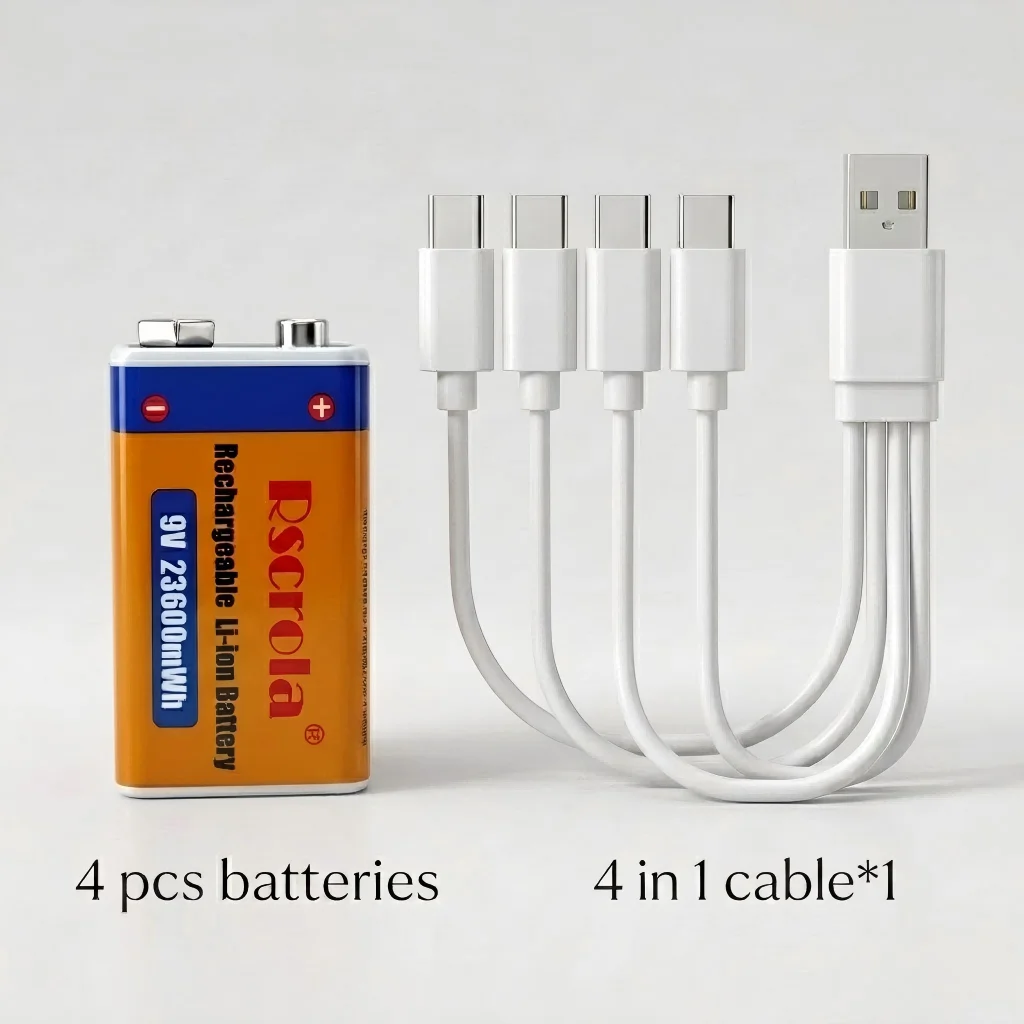 4 pcs 9v Batteries