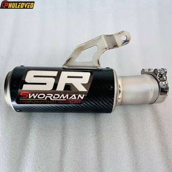 Slip On for BMW S1000R 2021-2023 S1000RR 2019-2023 Motorcycle Exhaust System Mid Link Pipe Titanium Alloy Carbon Exhaust Muffler